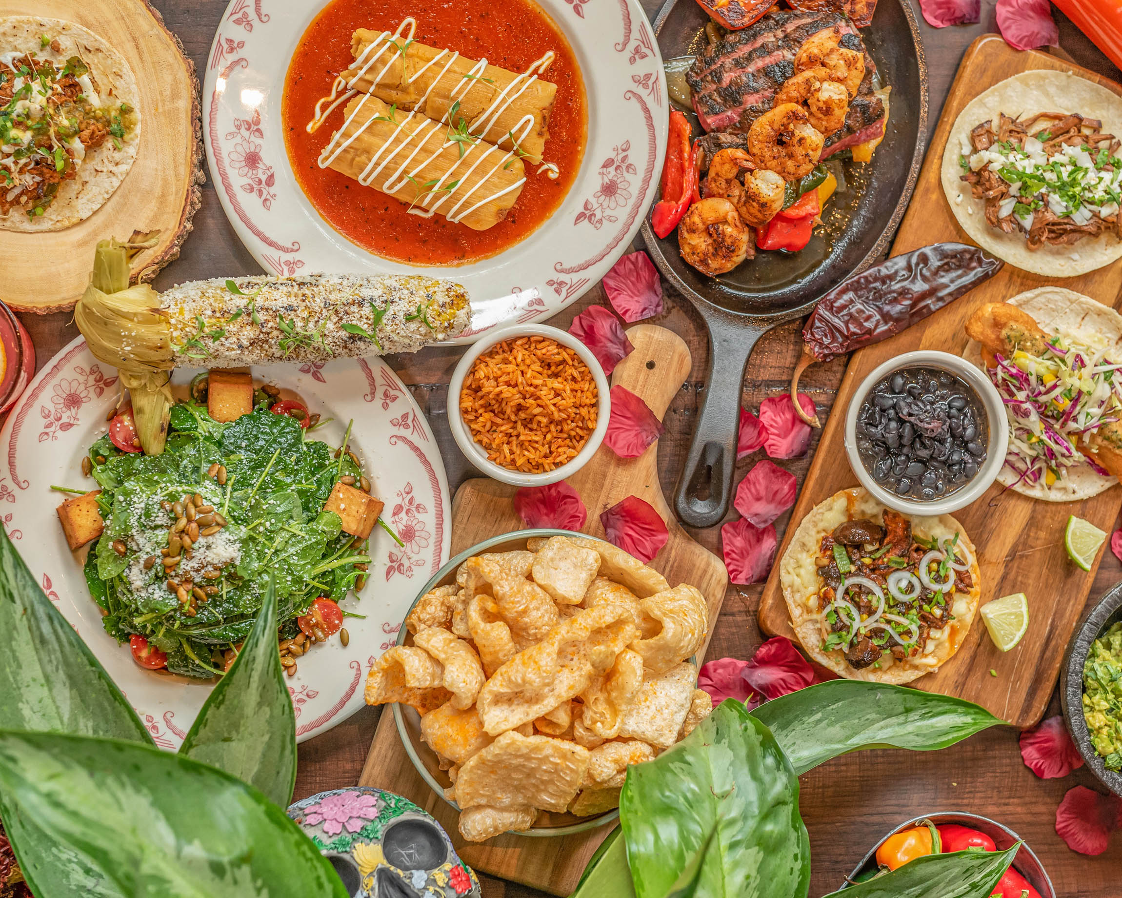 Table Set With Variety Of Dishes